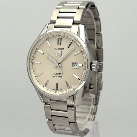 Tag Heuer Carrera Calibre 5 Ref. WAR211B.BA0782 | Full-Set 2020 | Serviced 07/2025 | White Dial | 39mm | Top | VIP