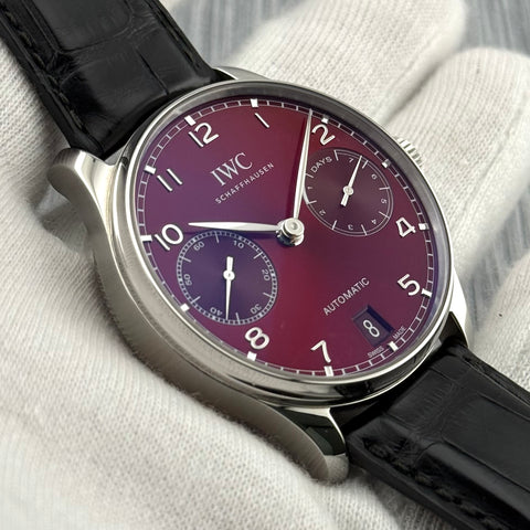 IWC Portugieser 7 Days Ref. IW500714 | Full-Set 06/2022 | Red Bordeaux Dial | Automatic | 42.3mm | Rare