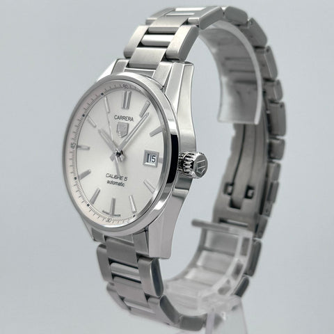 Tag Heuer Carrera Calibre 5 Ref. WAR211B.BA0782 | Full-Set 2021 | Automatic | 39mm | Silver Dial | Rare | Top | VIP