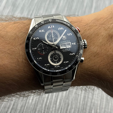 Tag Heuer Carrera Calibre 16 Ref. CV2A10.BA0796 | Full-Set 2017 | Chronograph | 43mm | Black Dial | Day-Date | Top | VIP
