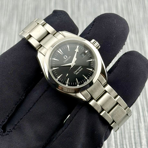 Omega Seamaster Aqua Terra Ref. 2577.50 | Quartz | 29mm | Black Dial | Lady | Top | VIP