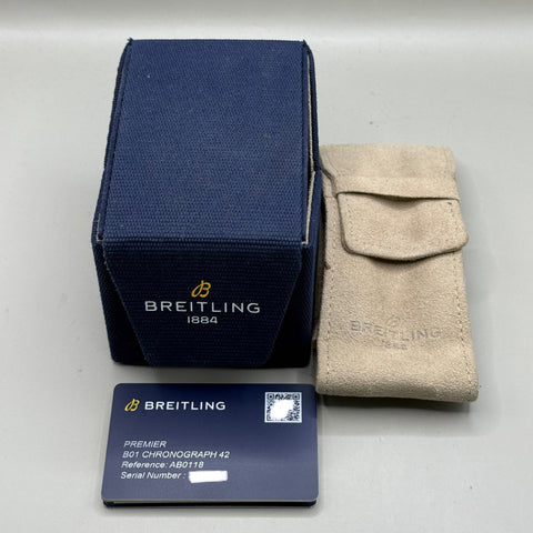 Breitling Premier B01 Chronograph 42 Bentley Ref. AB0118A11L1X1 | Full-Set 2022 | Grünes Zifferblatt | British Racing Green | 42mm | Top | VIP