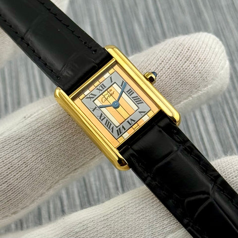 Cartier Tank Vermeil Trinity Ref. 66001 | Tricolore | Trinity Dial | Quartz | 21x28mm | Ladies | VIP