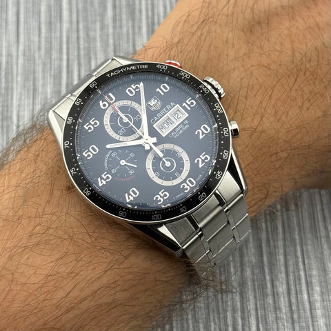Tag Heuer Carrera Calibre 16 Ref. CV2A10.BA0796 | Full-Set 2017 | Chronograph | 43mm | Black Dial | Day-Date | Top | VIP