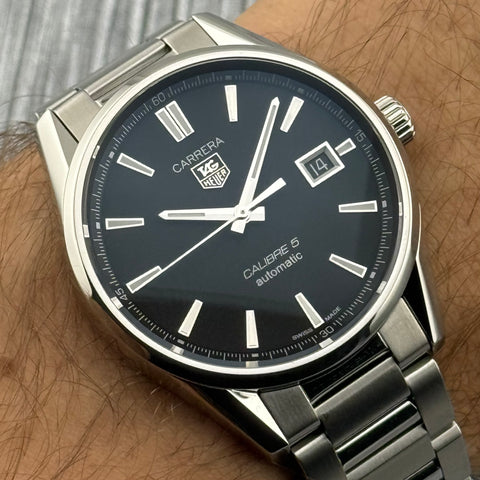 Tag Heuer Carrera Calibre 5 Ref. WAR211A.BA0792 | Full-Set 2019 | Serviced 05/2025 | Automatic | 39mm | Black Dial | Top | VIP