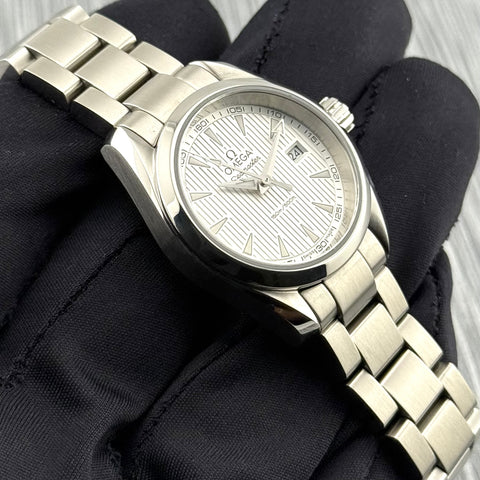 Omega Seamaster Aqua Terra Ref. 2311030600200 | Full-Set 2015 | Quartz | Ladies | Damen | 30mm | Silver Dial | Top | VIP