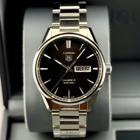 Tag Heuer Carrera Calibre 5 Ref. WAR201A.BA0723| Full-Set 2023 | Automtic | 41mm | Day-Date | Black Dia