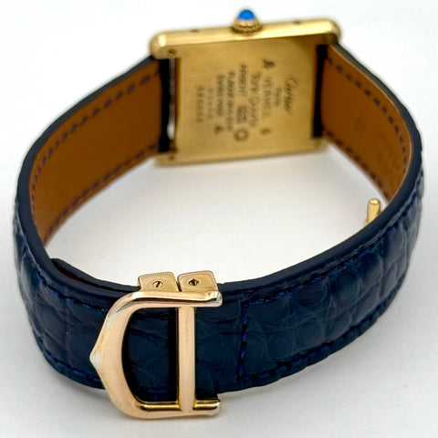 Cartier Tank Vermeil Ref. 590005 | Papers 1991 | Quartz | 23x30mm | Breguet Numerals Dial | Silver 925 | Top | VIP
