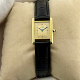 Cartier Tank Quartz Small silber-vergoldet Ref. 3 | 23x30mm | Rare Roman Dial | Art Deco