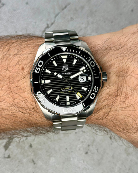 Tag Heuer Aquaracer 300M Calibre 5 Ref. WAY201A | Full-Set 2019 | 43mm | Automatic | Black Dial | Top