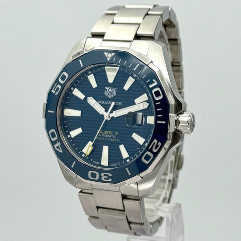 Tag Heuer Aquaracer Calibre 5 Ref. WAY201B.BA0927 | Full-Set 2020 | Automatic | 43mm | Blue Dial | Erstkaufrechnung Wempe | VIP