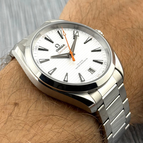 Omega Seamaster Aqua Terra Co-Axial Ref. 220.10.41.21.02.001 | Full-Set 08/2023 | Omega Garantie 08/2027 | Silver Dial | 41mm | Top | VIP