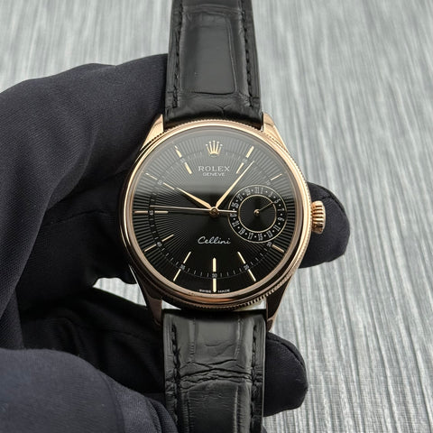 Rolex Cellini Date Ref. 50515 | Full-Set 2017 | 18K Rosegold | Automatic | 39mm | Black Dial | Top Condition | VIP