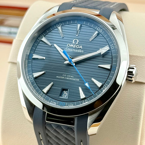 Omega Seamaster Aqua Terra 150M Ref. 22012412103002 | Full-Set 03/2025 | Unworn | Ungetragen | Omega Garantie 03/2030 | Kautschuk | 41mm | Blue Dial | VIP