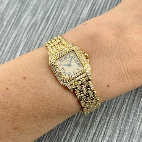 Cartier Panthère Ref. 866919 | Serviced 04/2025 | Factory Diamonds | 22mm | 18K Yellow Gold | Rare | Quarz | VIP