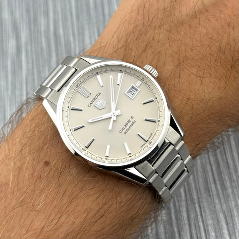 Tag Heuer Carrera Calibre 5 Ref. WAR211B.BA0782 | Full-Set 2020 | Serviced 07/2025 | White Dial | 39mm | Top | VIP