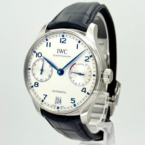 IWC Portugieser Automatic Ref. IW500705 | Full-Set 02/2025 | IWC Garantie bis 02/2033 | Unworn | 42.3mm | 7 Days | Silver Dial | VIP