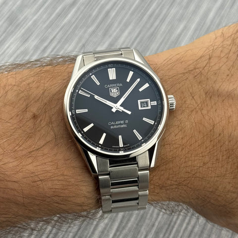 Tag Heuer Carrera Calibre 5 Ref. WAR211A.BA0792 | Full-Set 2019 | Serviced 05/2025 | Automatic | 39mm | Black Dial | Top | VIP