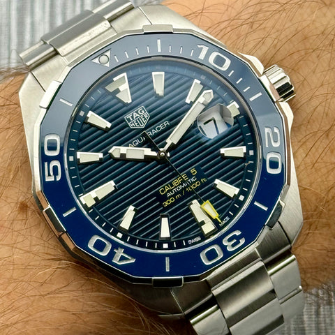 Tag Heuer Aquaracer Calibre 5 Ref. WAY201B.BA0927 | Full-Set 2020 | Automatic | 43mm | Blue Dial | Erstkaufrechnung Wempe | VIP