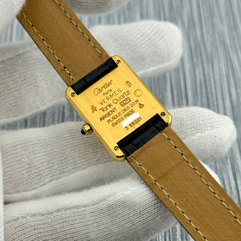 Cartier Tank Vermeil Trinity Ref. 66001 | Tricolore | Trinity Dial | Quartz | 21x28mm | Ladies | VIP