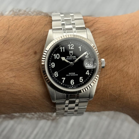 Tudor Prince Date Ref. 74034 | Full-Set 2001 | Serviced 08/2025 | LC100 | 34mm | Black Dial | Rare