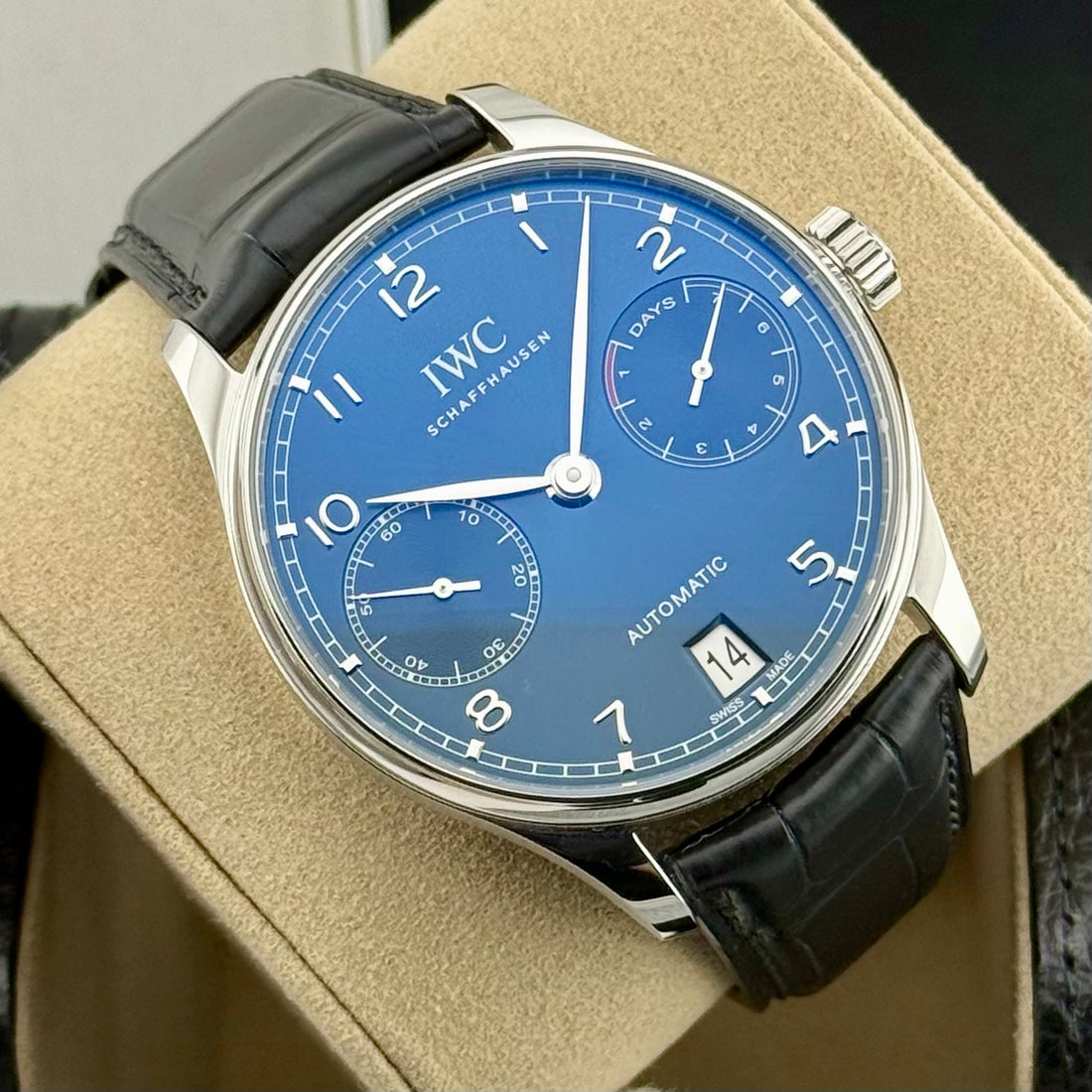 IWC Portugieser Automatic 7days Ref. IW500710 | Full-Set 12/2025 | IWC Garantie 12/2033 | Unworn | Blue Dial