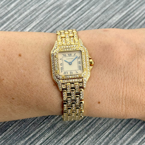 Cartier Panthère Ref. 866919 | Serviced 04/2025 | Factory Diamonds | 22mm | 18K Yellow Gold | Rare | Quarz | VIP