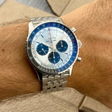 Breitling Navitimer B01 Chronograph 43 Ref. AB0138241C1A1 | Full-Set 07/2022 | Ice Blue | Eisblau | Top Condition