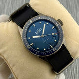 Blancpain Fifty Fathoms Bathyscaphe Ref. 5000-0240-NAOA | Papers 2017 | Keramik | Blue Dial | 43.6mm | Top