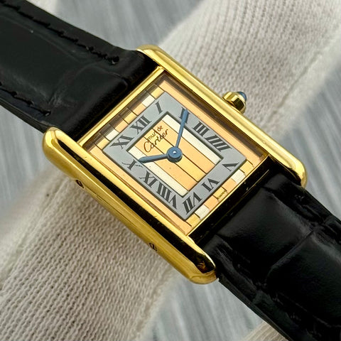 Cartier Tank Vermeil Trinity Ref. 66001 | Tricolore | Trinity Dial | Quartz | 21x28mm | Ladies | VIP
