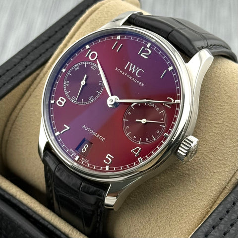 IWC Portugieser 7 Days Ref. IW500714 | Full-Set 06/2022 | Red Bordeaux Dial | Automatic | 42.3mm | Rare