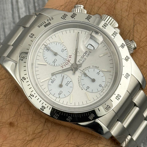 Tudor Prince Date Tiger Ref. 79280 | Full-Set 2000 | Serviced 06/2025 | Chronograph | 40mm | silver/grey Dial | Rare | VIP