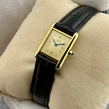 Cartier Tank Quartz Small silber-vergoldet Ref. 3 | 23x30mm | Rare Roman Dial | Art Deco
