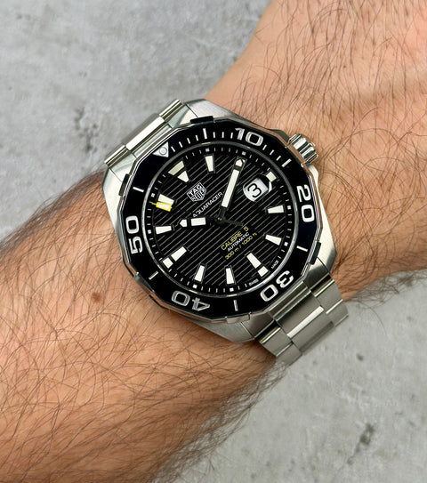 Tag Heuer Aquaracer 300M Calibre 5 Ref. WAY201A | Full-Set 2019 | 43mm | Automatic | Black Dial | Top