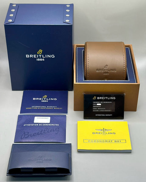Breitling Chronomat B01 Chronograph Ref. AB0115101F1A1 | Full-Set 2019 | Automatic B01 | 44mm | Grey Dial | Unworn