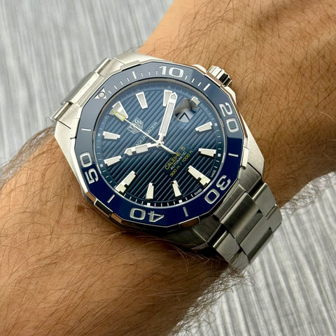 Tag Heuer Aquaracer Calibre 5 Ref. WAY201B.BA0927 | Full-Set 2020 | Automatic | 43mm | Blue Dial | Erstkaufrechnung Wempe | VIP