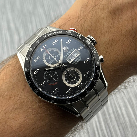 Tag Heuer Carrera Calibre 16 Ref. CV2A10.BA0796 | Full-Set 2017 | Chronograph | 43mm | Black Dial | Day-Date | Top | VIP
