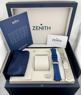 Zenith Defy Skyline 41 Ref. 03.9300.3620/51.I001 | Full-Set 02/2022 | Steel + Rubber Strap | 41mm | Blue Dial