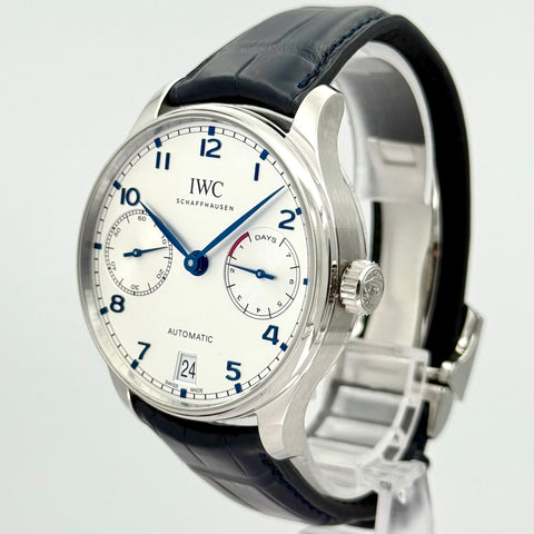 IWC Portugieser Automatic Ref. IW500705 | Full-Set 02/2025 | IWC Garantie bis 02/2033 | Unworn | 42.3mm | 7 Days | Silver Dial | VIP