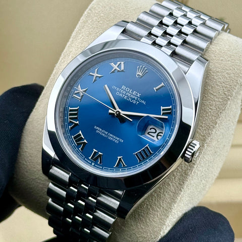 Rolex Datejust 41 Ref. 126300 | Full-Set 2021 | LC100 | Blue Dial | Jubilee | Römisch | 41mm | Top | VIP