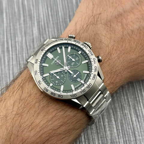Tag Heuer Carrera Ref. CBN2A10.BA0643 | Full-Set 11/2024 | Unworn | Automatik | 44mm | Green Dial | Chronograph | VIP