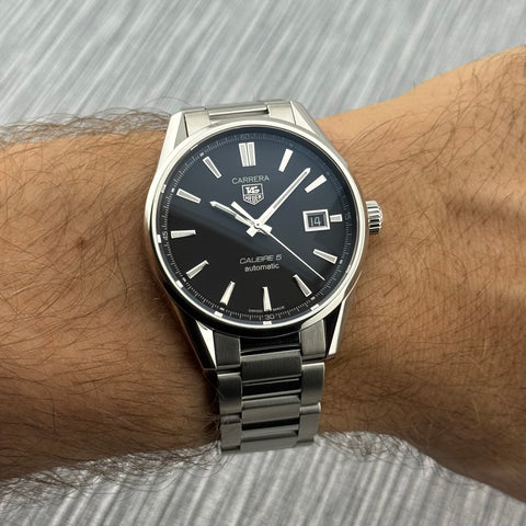 Tag Heuer Carrera Calibre 5 Ref. WAR211A.BA0792 | Full-Set 2019 | Serviced 05/2025 | Automatic | 39mm | Black Dial | Top | VIP