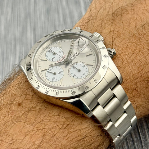 Tudor Prince Date Tiger Ref. 79280 | Full-Set 2000 | Serviced 06/2025 | Chronograph | 40mm | silver/grey Dial | Rare | VIP