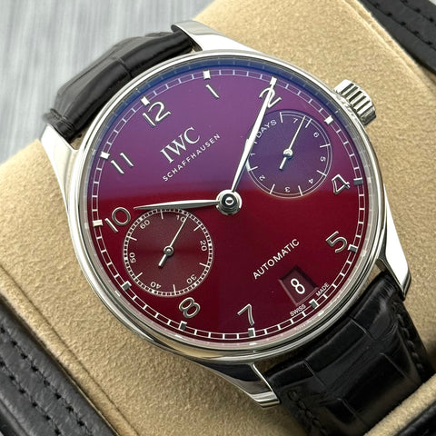IWC Portugieser 7 Days Ref. IW500714 | Full-Set 06/2022 | Red Bordeaux Dial | Automatic | 42.3mm | Rare