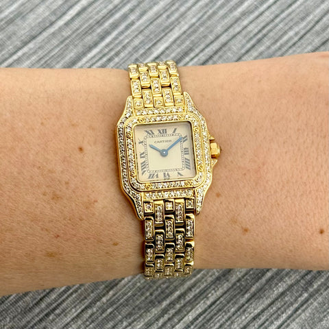 Cartier Panthère Ref. 866919 | Serviced 04/2025 | Factory Diamonds | 22mm | 18K Yellow Gold | Rare | Quarz | VIP