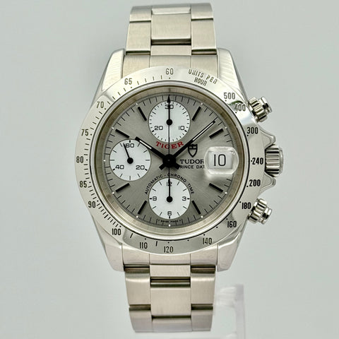 Tudor Prince Date Tiger Ref. 79280 | Full-Set 2000 | Serviced 06/2025 | Chronograph | 40mm | silver/grey Dial | Rare | VIP