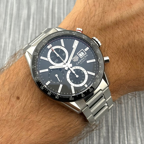 Tag Heuer Carrera Calibre 16 Ref. CBM2110.BA0651 | Full-Set 09/2024 | Unworn | Ungetragen | Tag Heuer Garantie 09/2026 | Chronograph | 41mm | Black Dial | VIP
