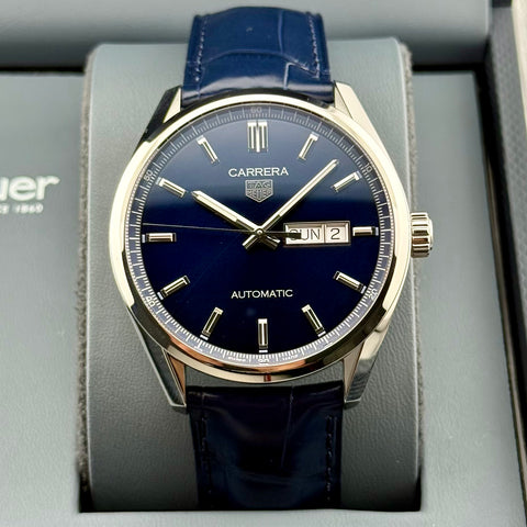 Tag Heuer Carrera Calibre 5 Ref. WBN2012.FC6502 | Full-Set 04/2025 | Unworn | Tag Heuer Garantie 04/2027 | Blue Dial | 41mm | Day-Date | Automatic | VIP