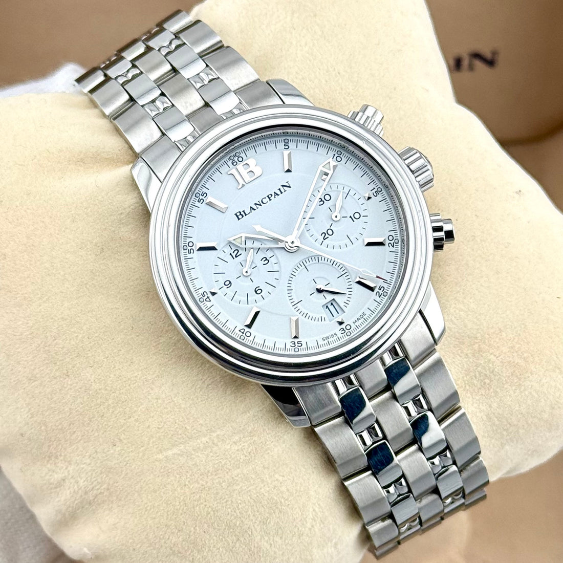 Blancpain Léman Chronograph Ref. 2185-1127-11 | Full-Set 04/2001 | Serviced 02/2026 | 38x43mm | Top