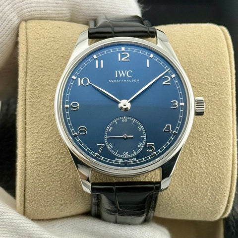 IWC Portugieser Automatic Ref. IW358305 | Full-Set 06/2021 | IWC Garantie 06/2029 | 40,4 mm | Blue Dial | Top